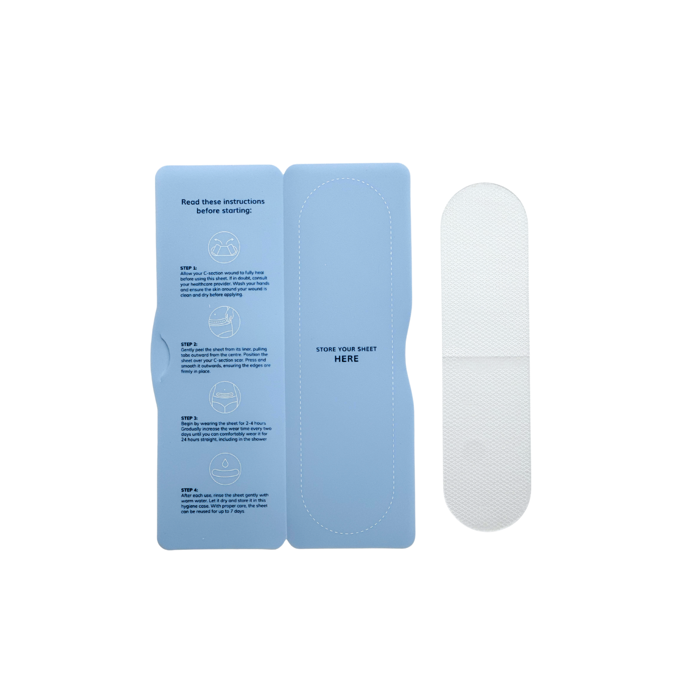 C-Section Recovery Scar Silicone Sheets | Medical Grade Silicone
