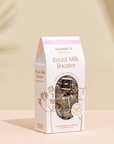 Organic Breast Milk Booster Tea on a warm beige studio background.