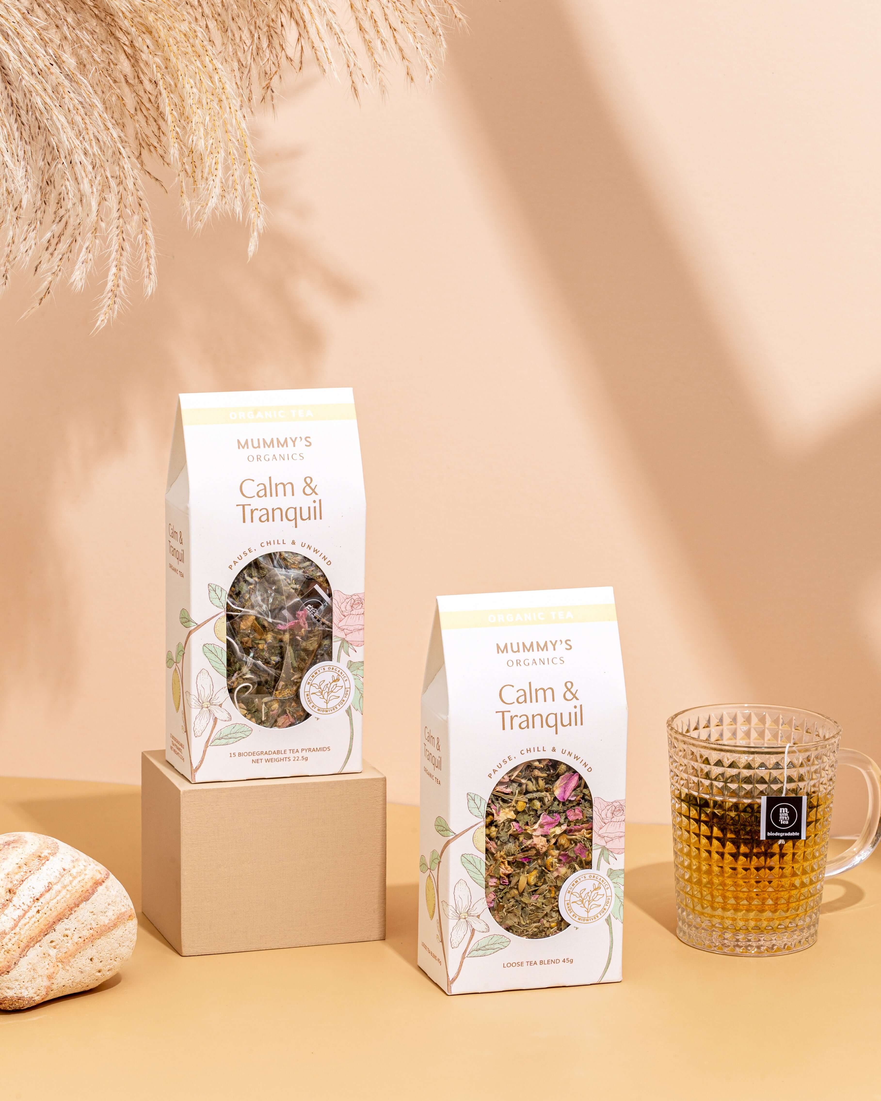 Organic Calm & Tranquil Tea | Stress, Anxiety Relief & Sleep Support